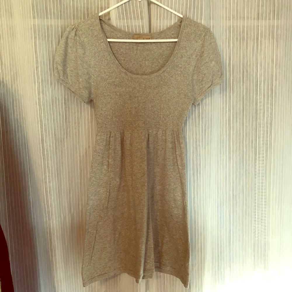 Grey sweater baby doll dress